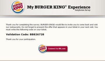 www.mybkexperience.com - Burger King Customer Satisfaction Survey